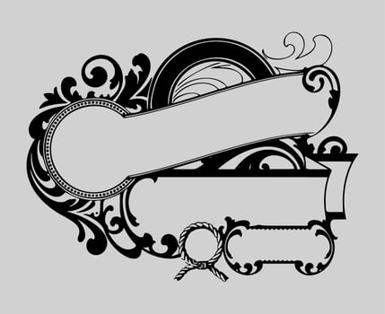 Frame and Border Vintage Style. Calligraphic ornament set. Vintage Decorations. Vector isolated illustration.