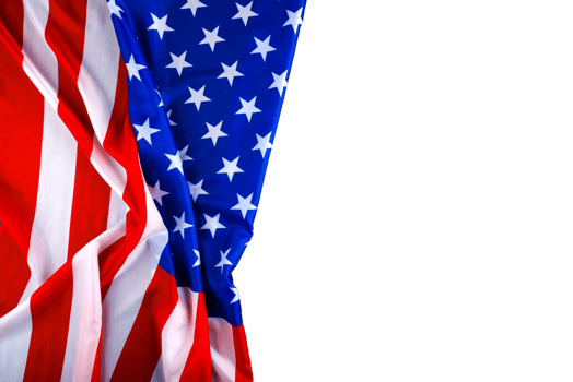Flag of the united states isolated on a transparent background png