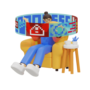 3d illustration work in hologram screen png