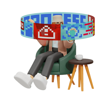 3d illustration work in hologram screen png