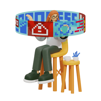 3d illustration work in hologram screen png