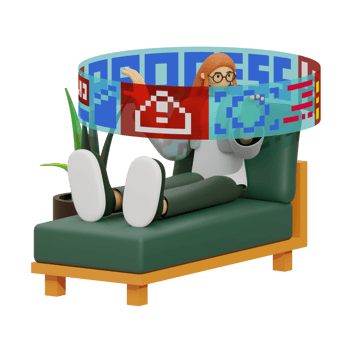 3d illustration work in hologram screen png