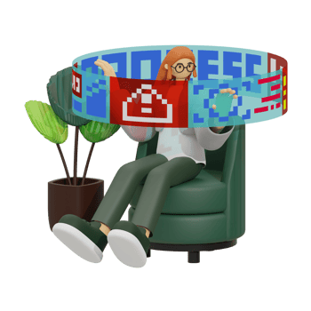 3d illustration work in hologram screen png