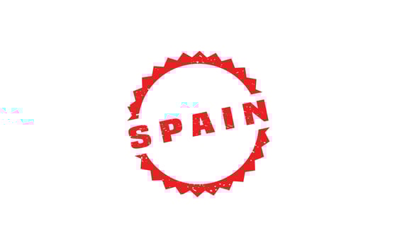 SPAIN stamp rubber with grunge style on white background vector