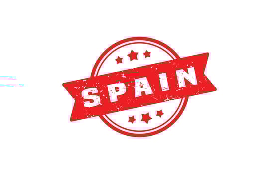 SPAIN stamp rubber with grunge style on white background vector