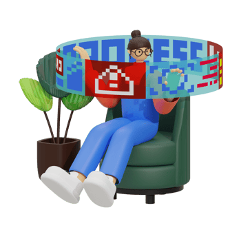 3d illustration work in hologram screen png