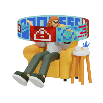 3d illustration work in hologram screen png