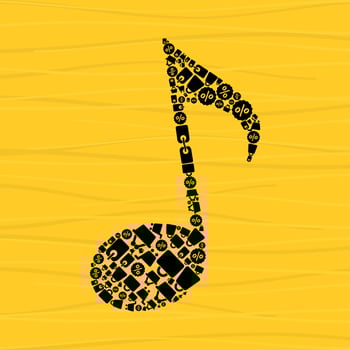 The note made of sales. A vector illustration