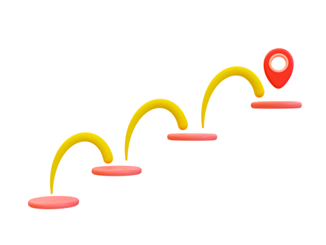 3d minimal financial target. Life goal archiving. growth success process. ladder of success. steps towards a goal. 3d illustration. png