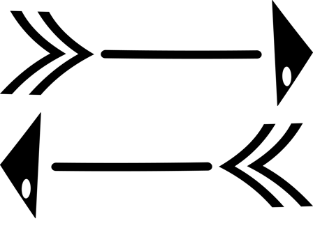 The arrow indicates the direction drawn by hand. png