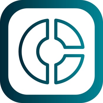 Donut Chart Vector Icon Design