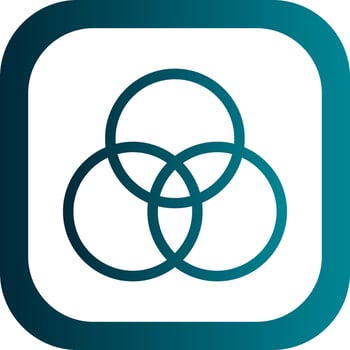 Venn Diagram Vector Icon Design
