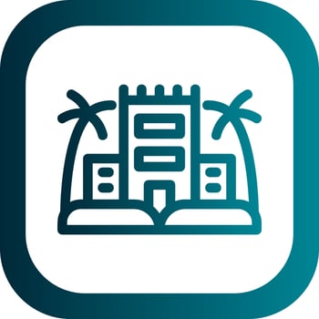 Desert Palace Vector Icon Design