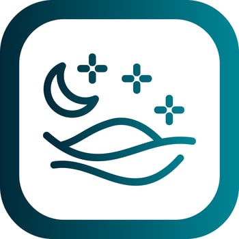 Desert Night Vector Icon Design