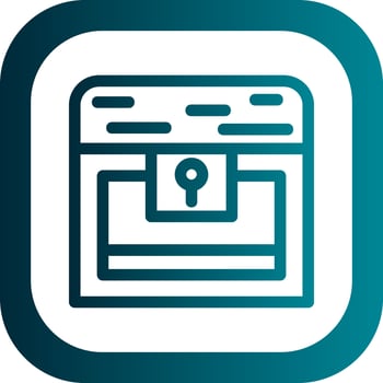 Desert Treasure Chest Vector Icon Design