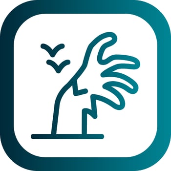 Scary Hand Vector Icon Design