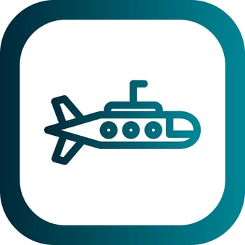 Submarine Vector Icon Design