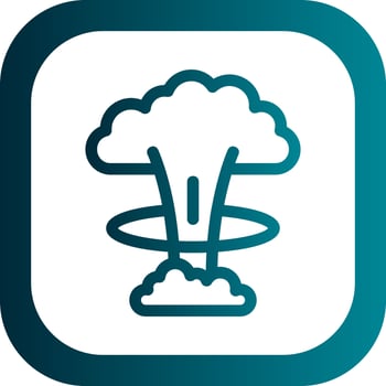 Nuclear Explosion Vector Icon Design