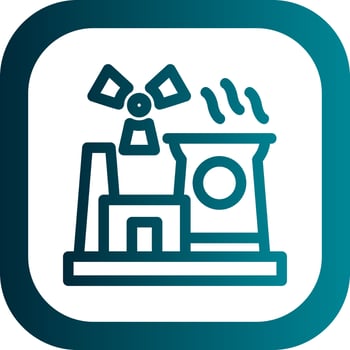 Nuclear Energy Vector Icon Design