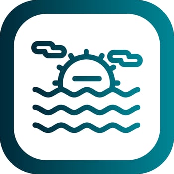 Sea Landscape Vector Icon Design