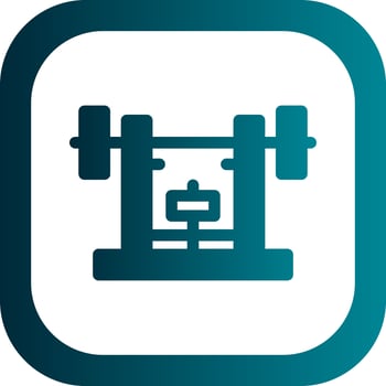 Bench Press Vector Icon Design