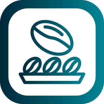 Coffee Beans Vector Icon Design