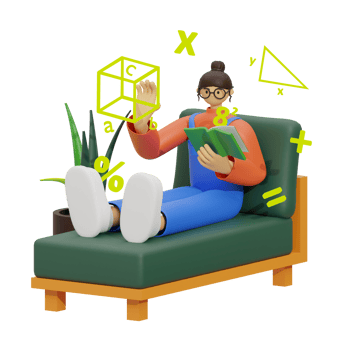 3d illustration learn math at home png