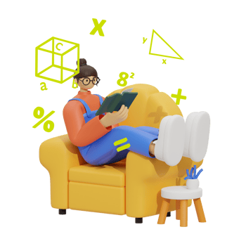 3d illustration learn math at home png