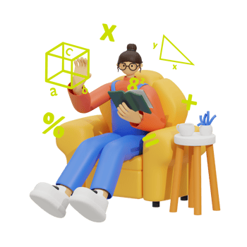 3d illustration learn math at home png