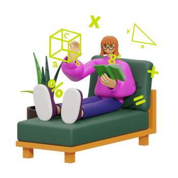 3d illustration learn math at home png