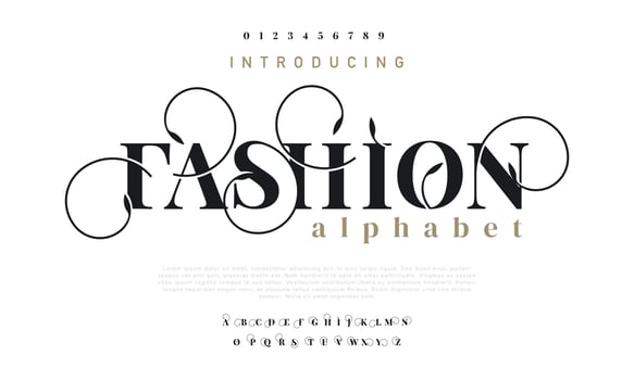 Fashion font typography, modern typeface for wedding, fashion, vintage, luxury, elegant vector