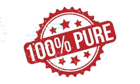 100 Percent Pure Rubber Stamp. Red 100 Percent Pure Rubber Grunge Stamp Seal Vector Illustration - Vector