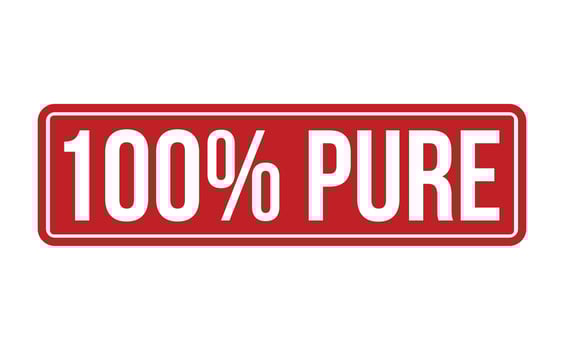 100 Percent Pure Rubber Stamp. Red 100 Percent Pure Rubber Grunge Stamp Seal Vector Illustration - Vector