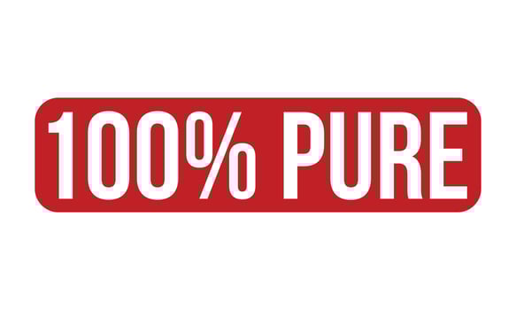 100 Percent Pure Rubber Stamp. Red 100 Percent Pure Rubber Grunge Stamp Seal Vector Illustration - Vector