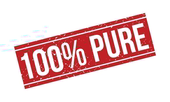 100 Percent Pure Rubber Stamp. Red 100 Percent Pure Rubber Grunge Stamp Seal Vector Illustration - Vector