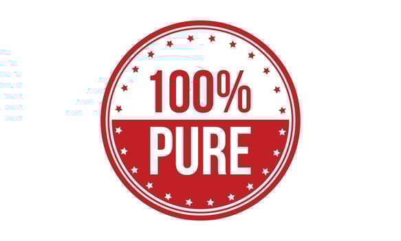 100 Percent Pure Rubber Stamp. Red 100 Percent Pure Rubber Grunge Stamp Seal Vector Illustration - Vector