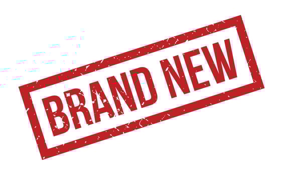 Brand New Rubber Stamp. Red Brand New Rubber Grunge Stamp Seal Vector Illustration