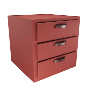 3D render low polygon cupboard icon isolated on transparent background png