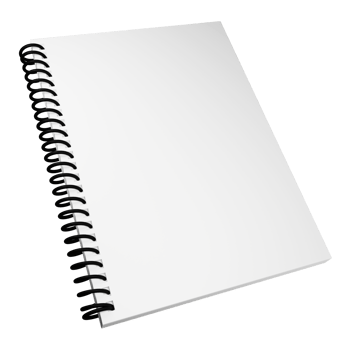 3D render notebook icon isolated on transparent background png