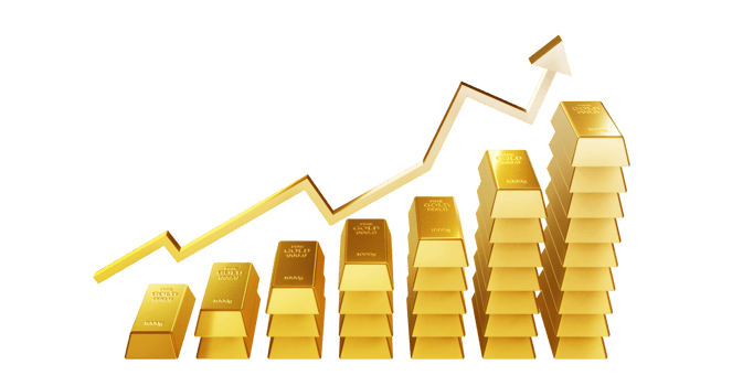 Graph of gold bars value glow up. png
