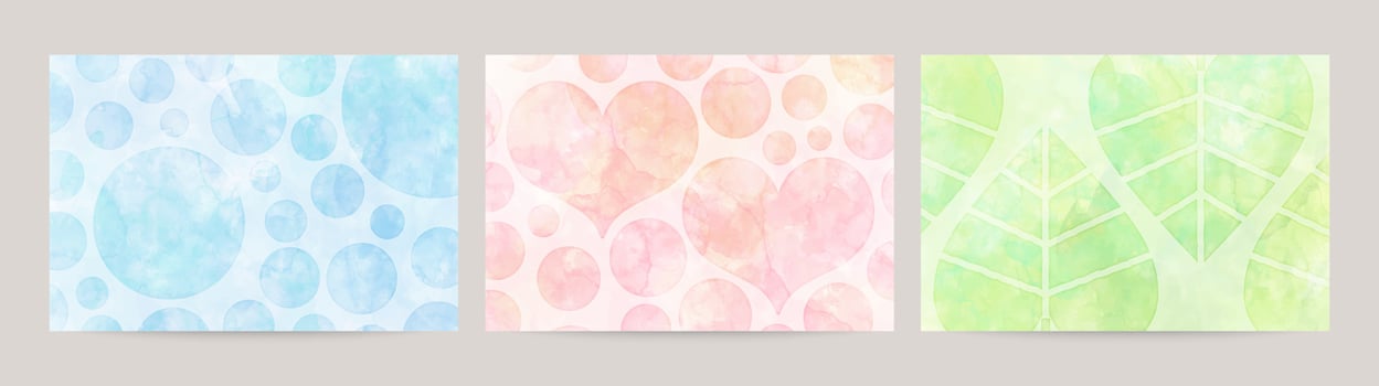 colorful watercolor vector background set