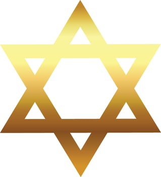 gold star with on transprent background vector