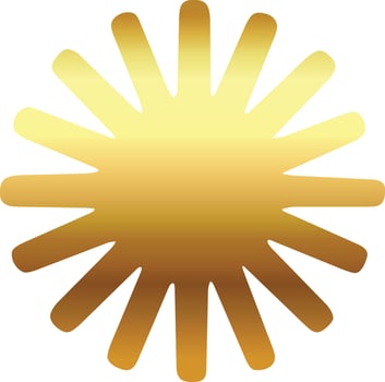 gold star with on transprent background vector