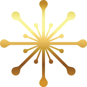 gold star with on transprent background vector