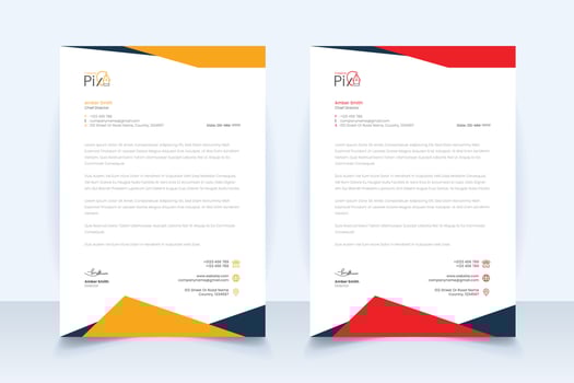 Letter Head Template Vector