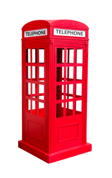 red callbox, telephone booth, phone booth  isolated png