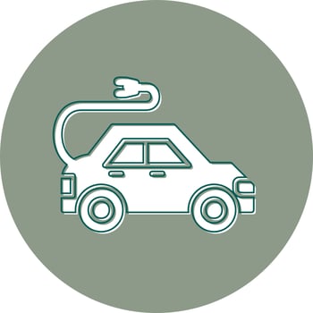 Electric Car Vector Icon