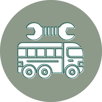Repairing Bus Vector Icon