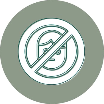 No Stalking Vector Icon