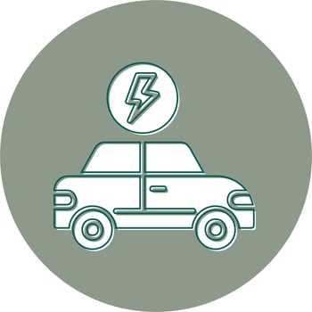 Electric Car Vector Icon